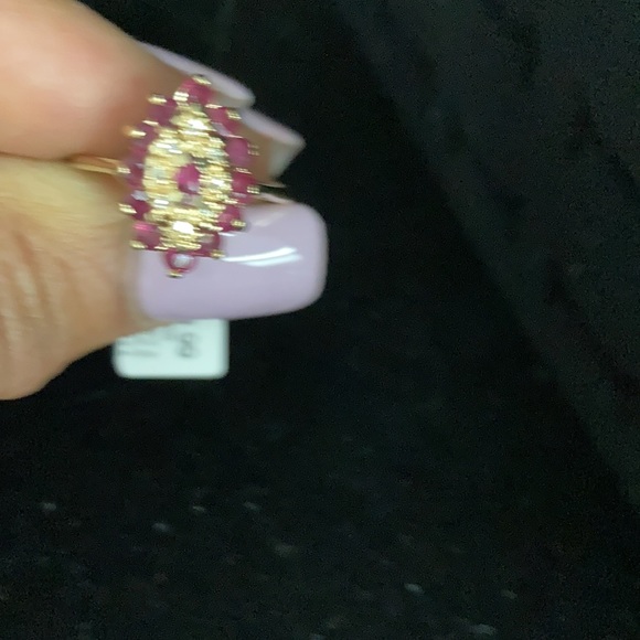 Gorgeous July Birthstone Ring Ruby,Diamonds,14k - Picture 6 of 16
